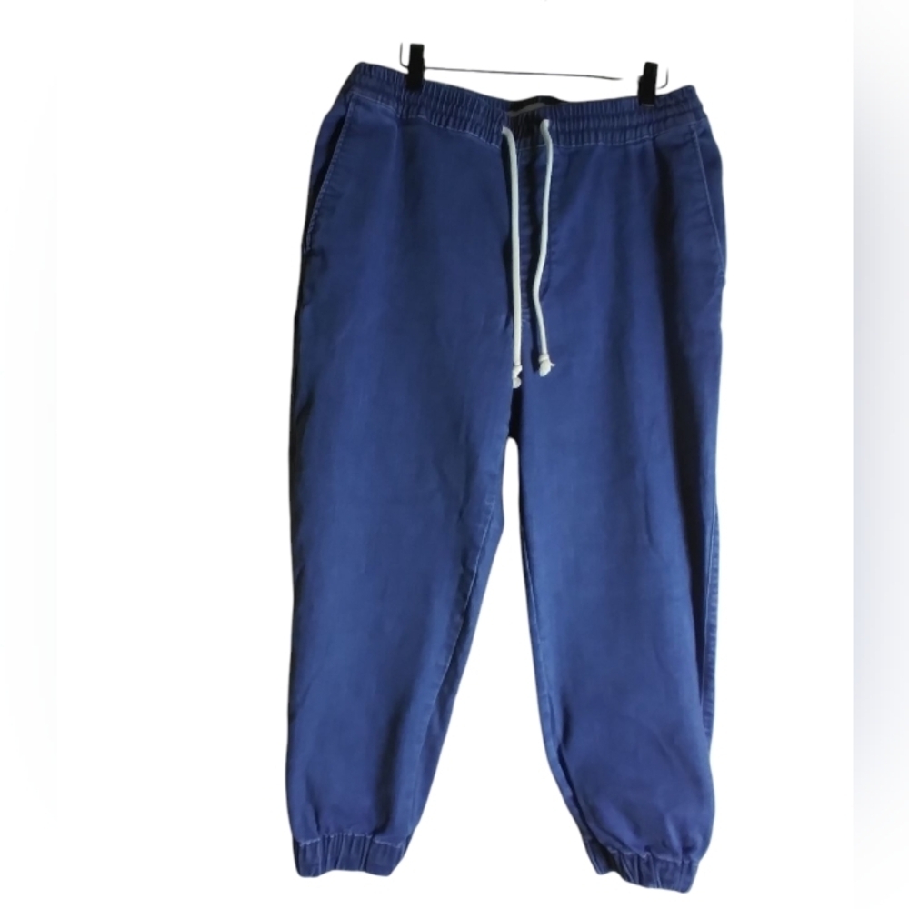 Free Assembly Jogger Style Denim Jeans Drawstring Size Large Hiking